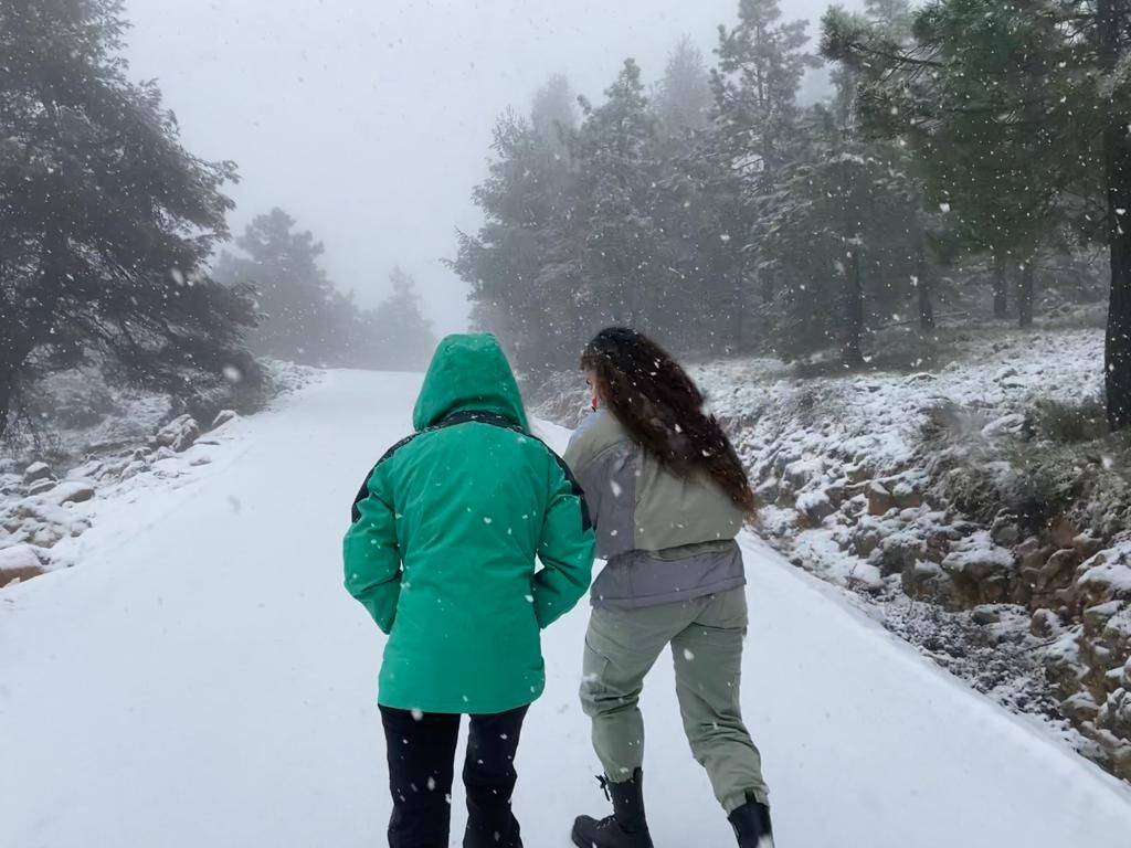 Nieva en Sierra Espuña en pleno mes de abril