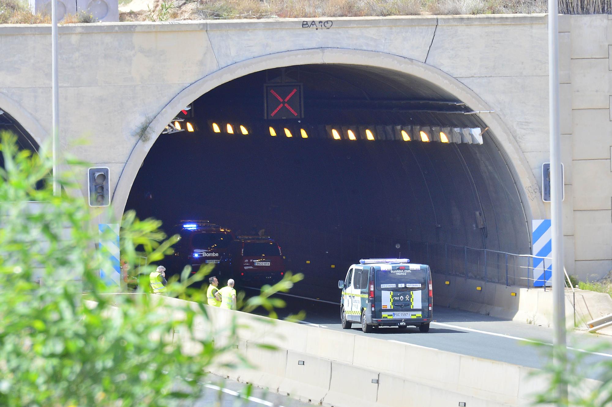 El túnel de Pilar de la Horadada tras el accidente