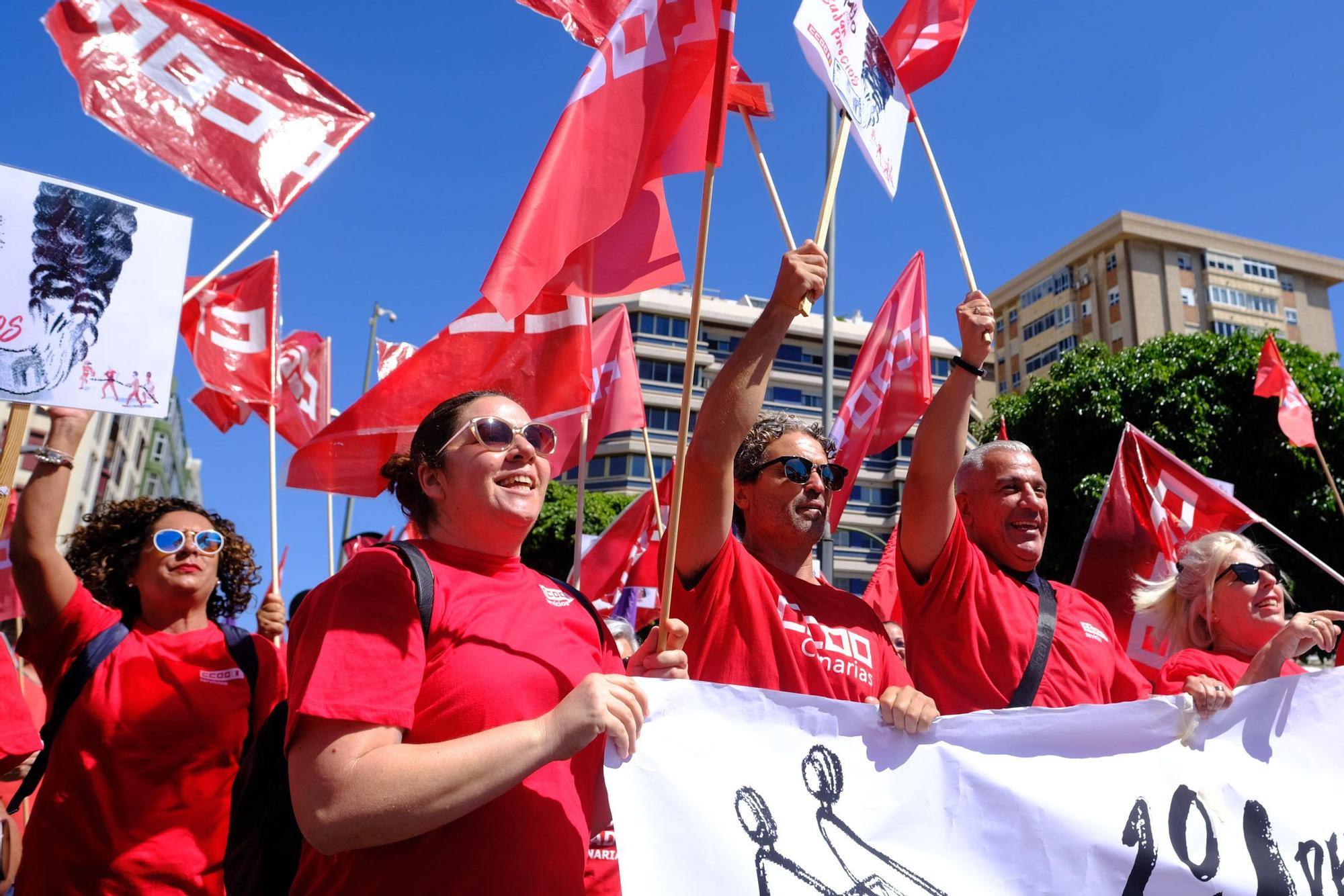 Manifestación por el Primero de Mayo en Las Palmas de Gran Canaria