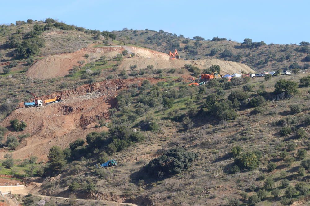 Avanzan los trabajos de rescate de Julen en Totalán