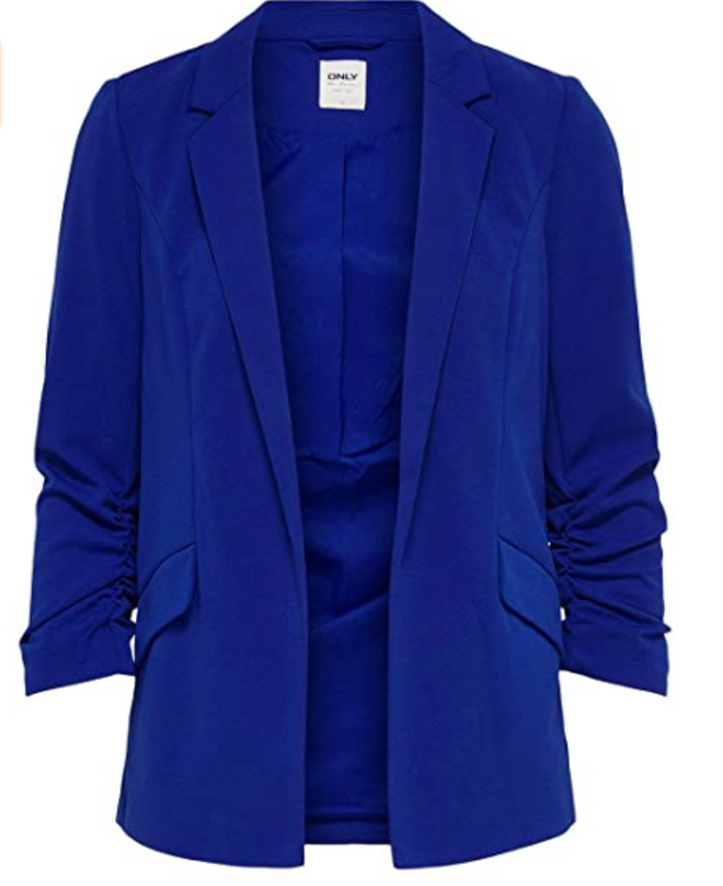 Blazer sin botón azul eléctrico de Only