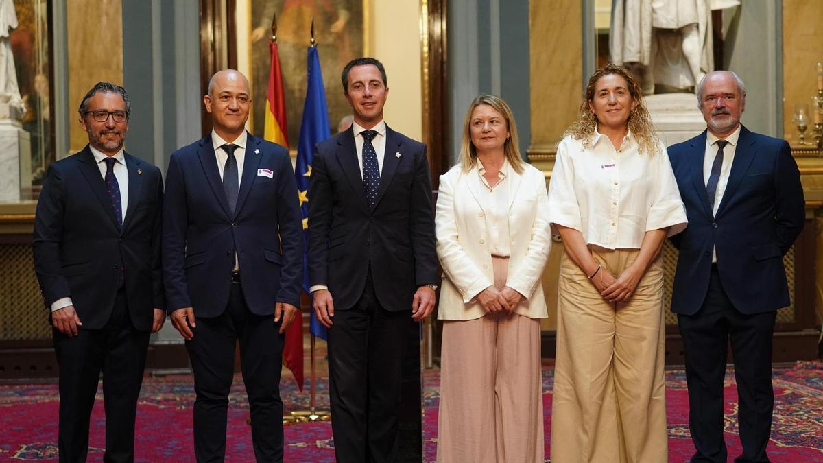 Fernando Rubio, Antoni Salas, Llorenç Galmés, Núria Riera, Catalina Inés Perello y Rafel Gelabert.