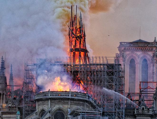 Incendio de Notre-Dame, el 15 de abril de 2019.