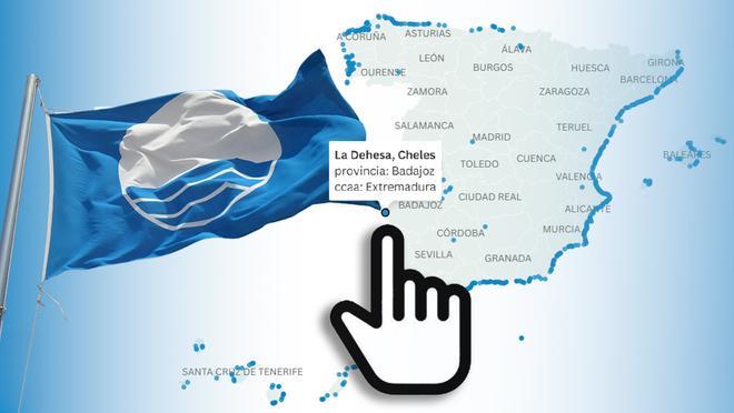 Mapa de las playas con Bandera Azul en España, otra vez líder mundial