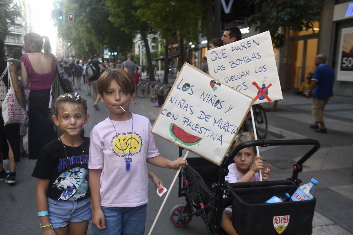 La manifestación de Murcia a favor de Gaza, en imágenes