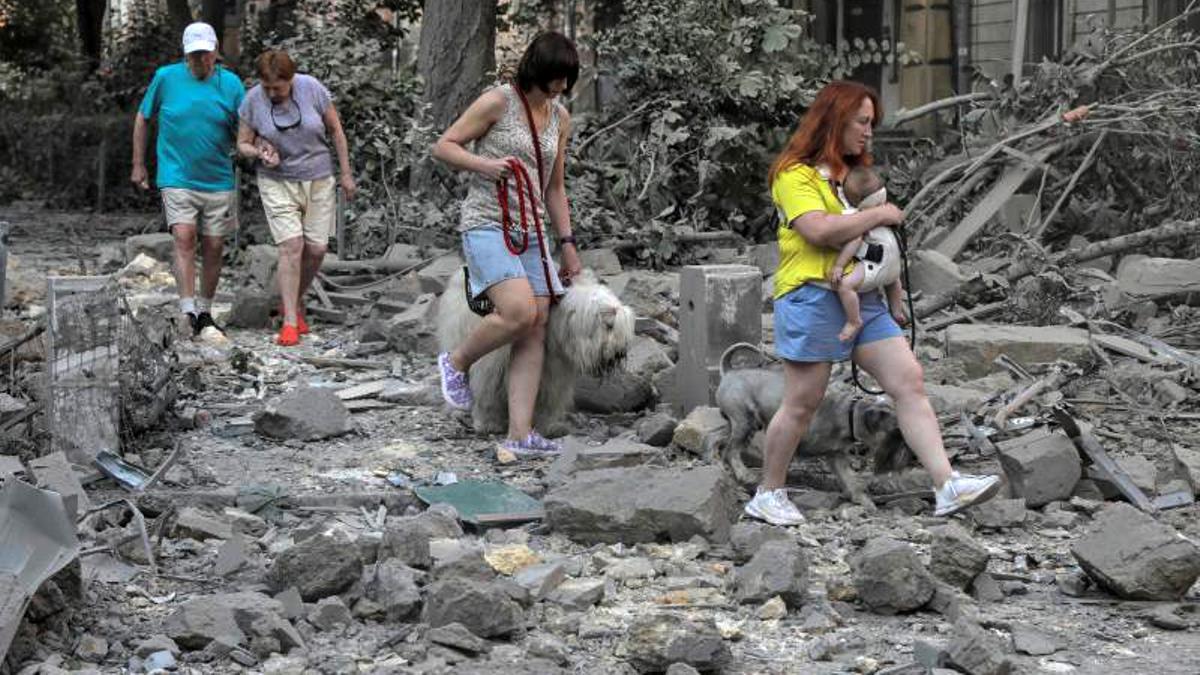 Imagenes de la destrucción histórica de Odesa, Ucrania tras el ataque ruso