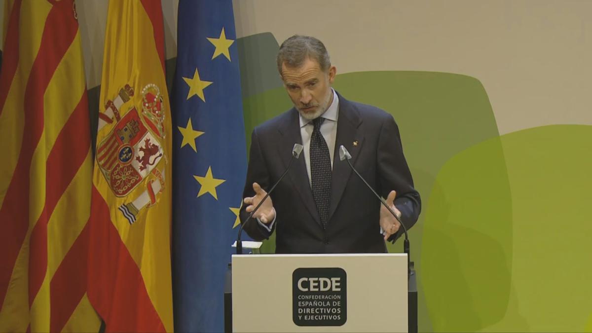 XIX Congreso CEDE: Felipe VI inicia su intervención en valenciano