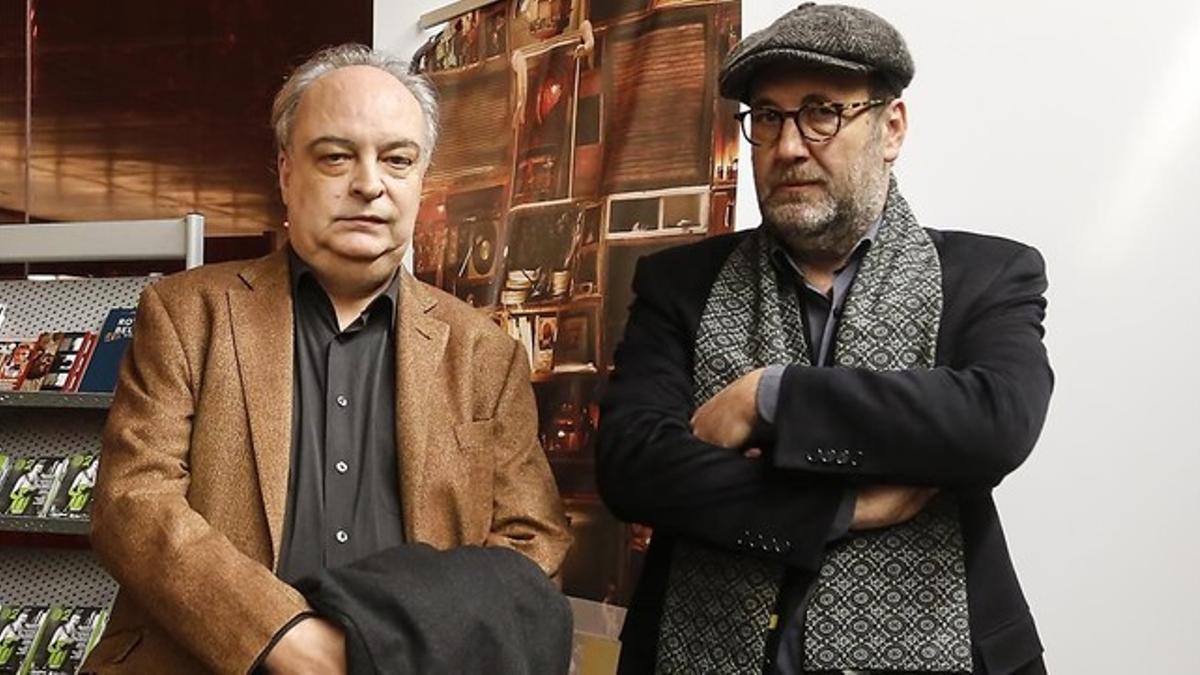 Enrique Vila-Matas y Emilio Manzano, en la sede de la Filmoteca.