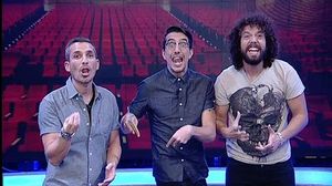 Damián Mollá, Jorge Marron i Juan Ibáñez, en la promoció del programa ’Peliculeros’ de Paramount Channel.