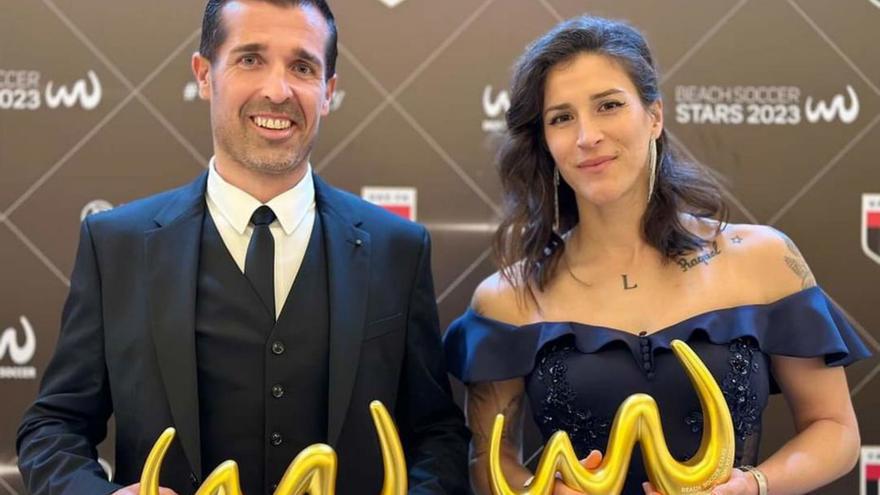 Cristian Méndez y Laura Gallego en la gala de Dubái.  | L.O.