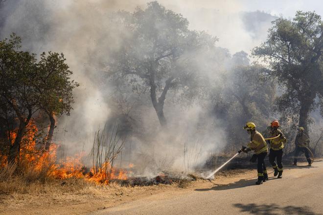 Los bomberos temen un "día complicado" en el incendio de La Bisbal, ya estabilizado