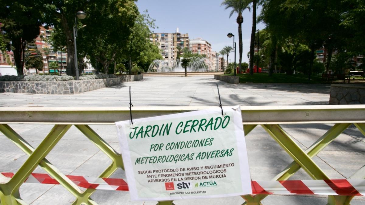 La Plaza Circular, cerrada por el calor.