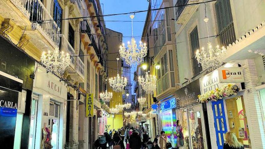 Imagen de las luces navideñas de la calle San Juan.