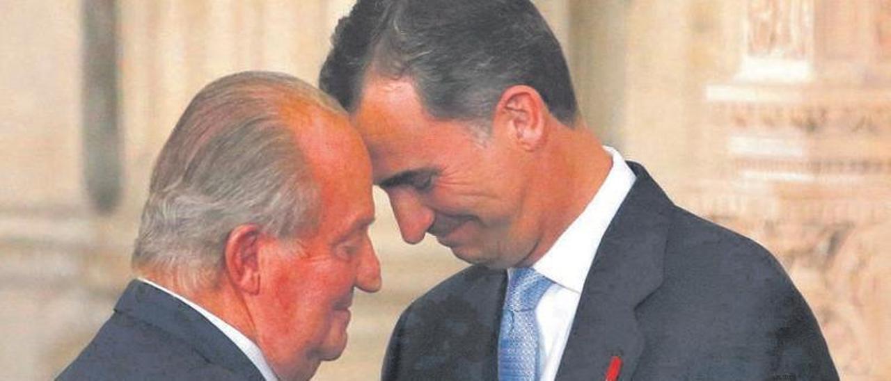 Juan Carlos y Felipe VI.