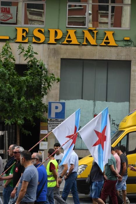 La protesta cortó el tráfico en el centro de la ciudad y provocó grandes retenciones de vehículos.