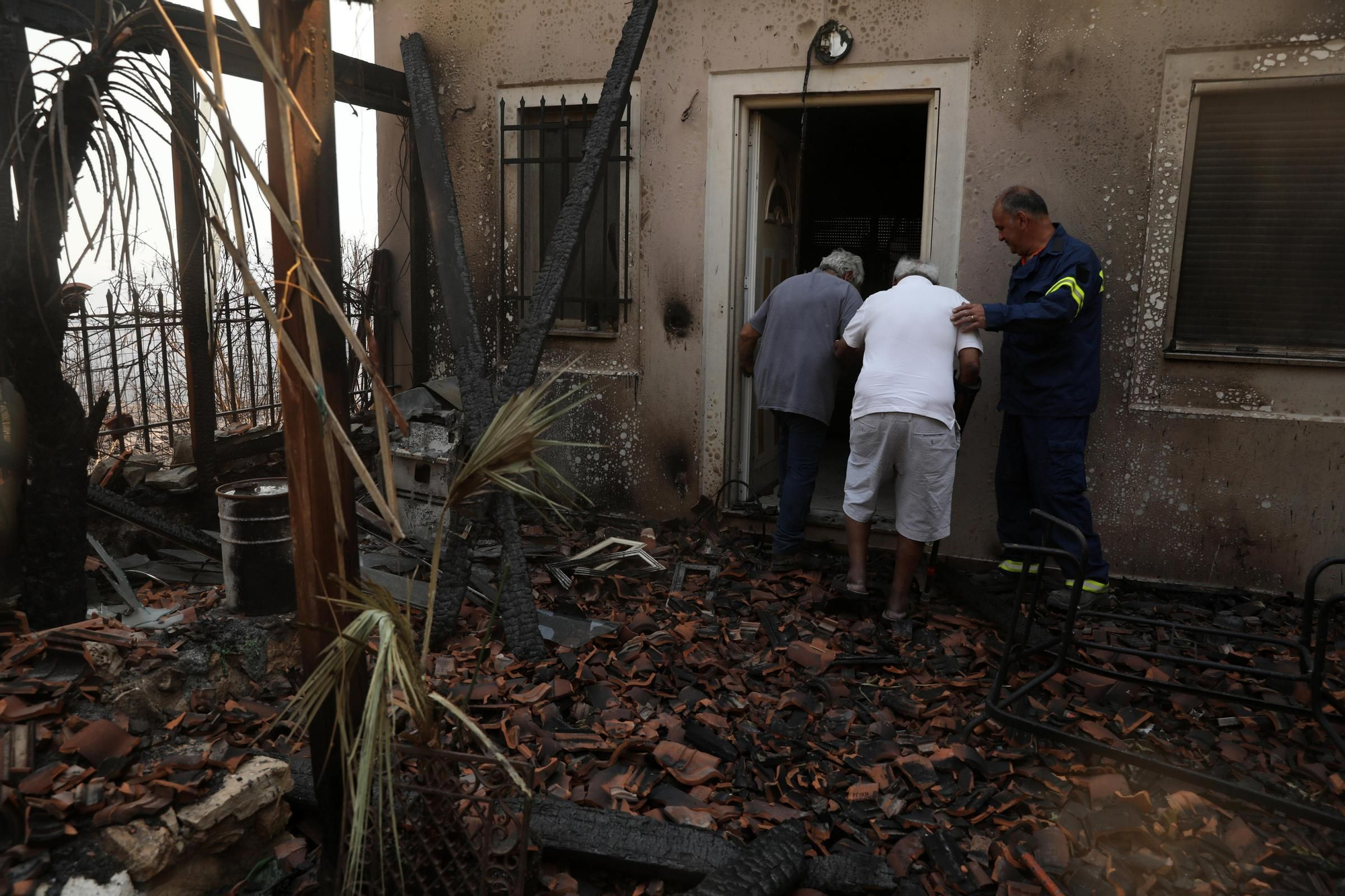 Wildfire in Greece's Attica region