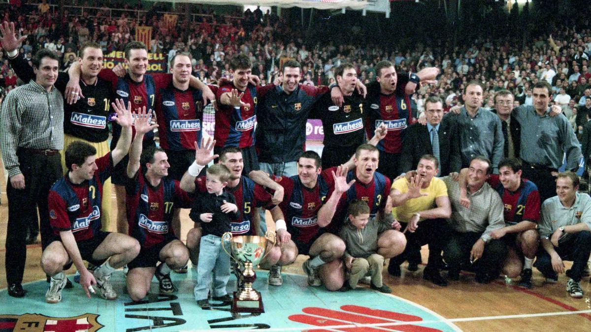 El Dream Team en 2000 tras ganar la quinta Champions seguida