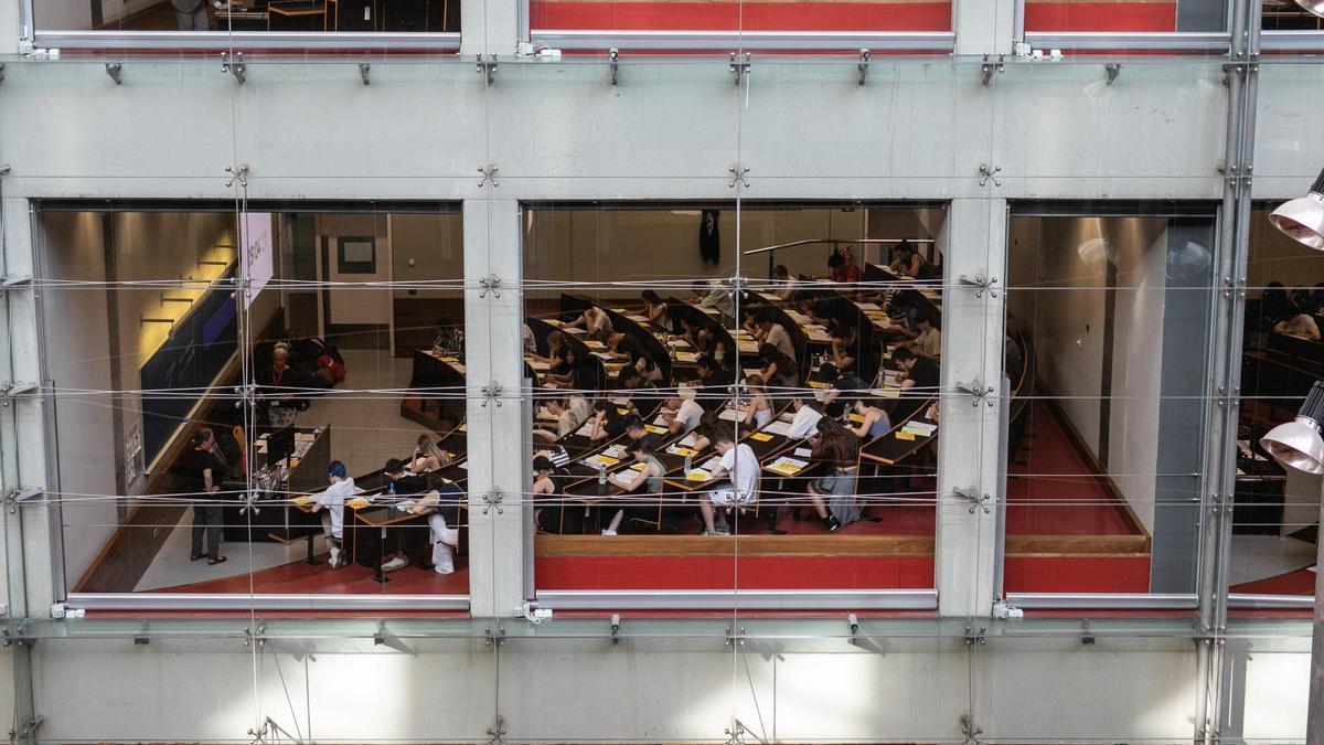 Prueba de selectividad, el curso pasado en la Pompeu Fabra.