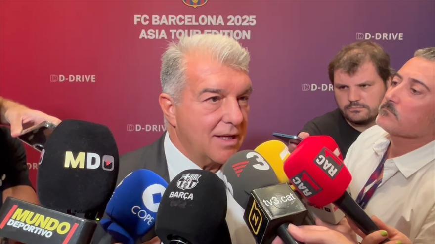 Laporta habla sobre las inscripciones de Joan Garcia y Rashford