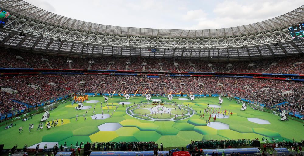 Imágenes de la ceremonia inaugural del Mundial