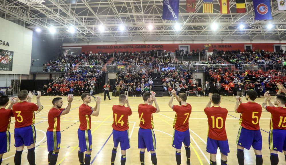 España-Bélgica de fútbol sala en La Nucía