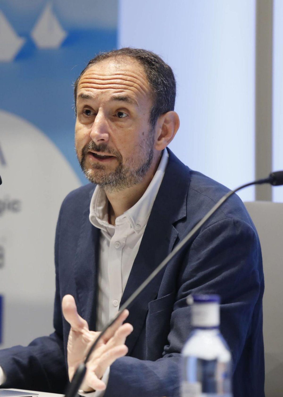 Juan Díaz, durante su charla. | FERNANDO RODRÍGUEZ