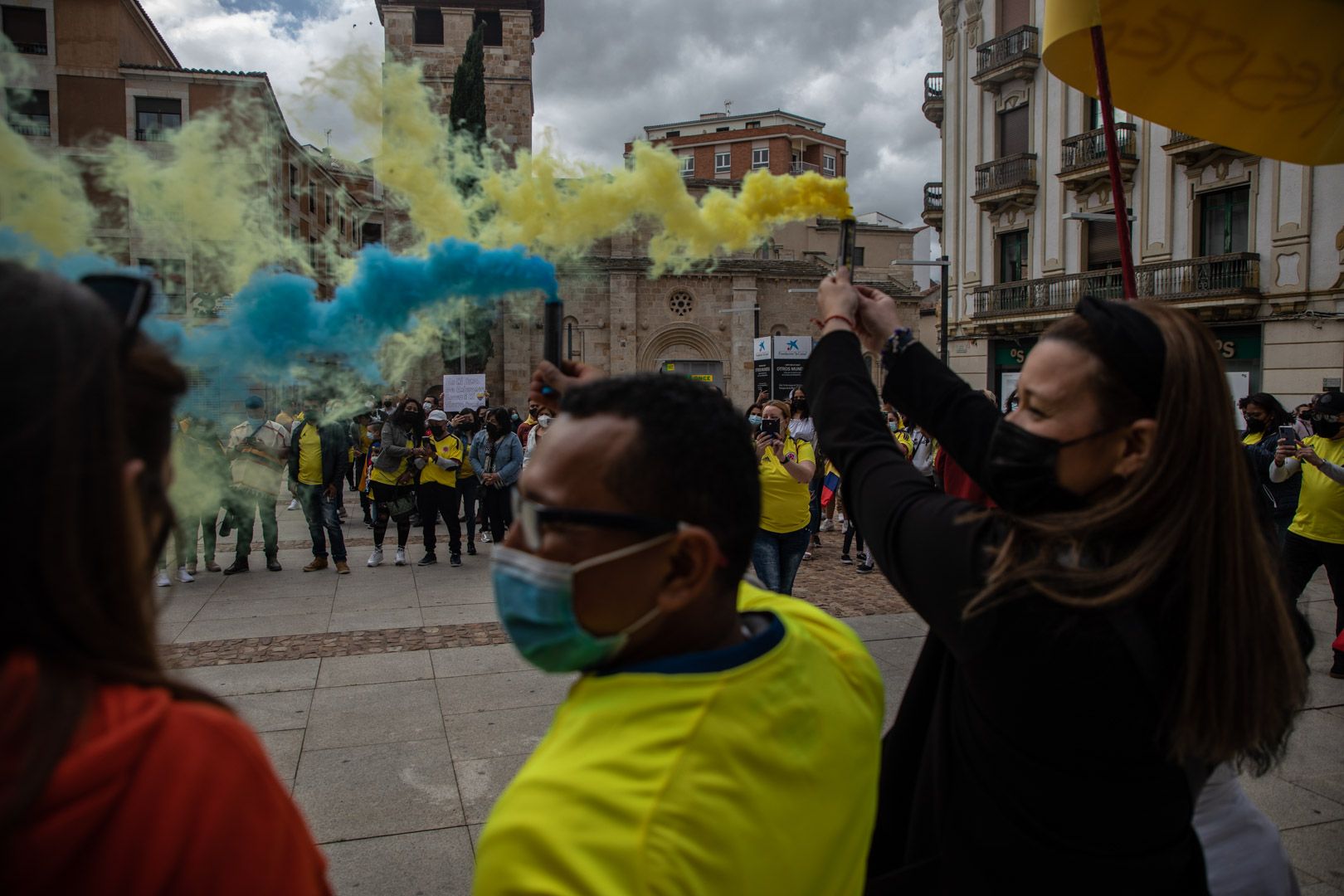 Marcha de colombianos en Zamora