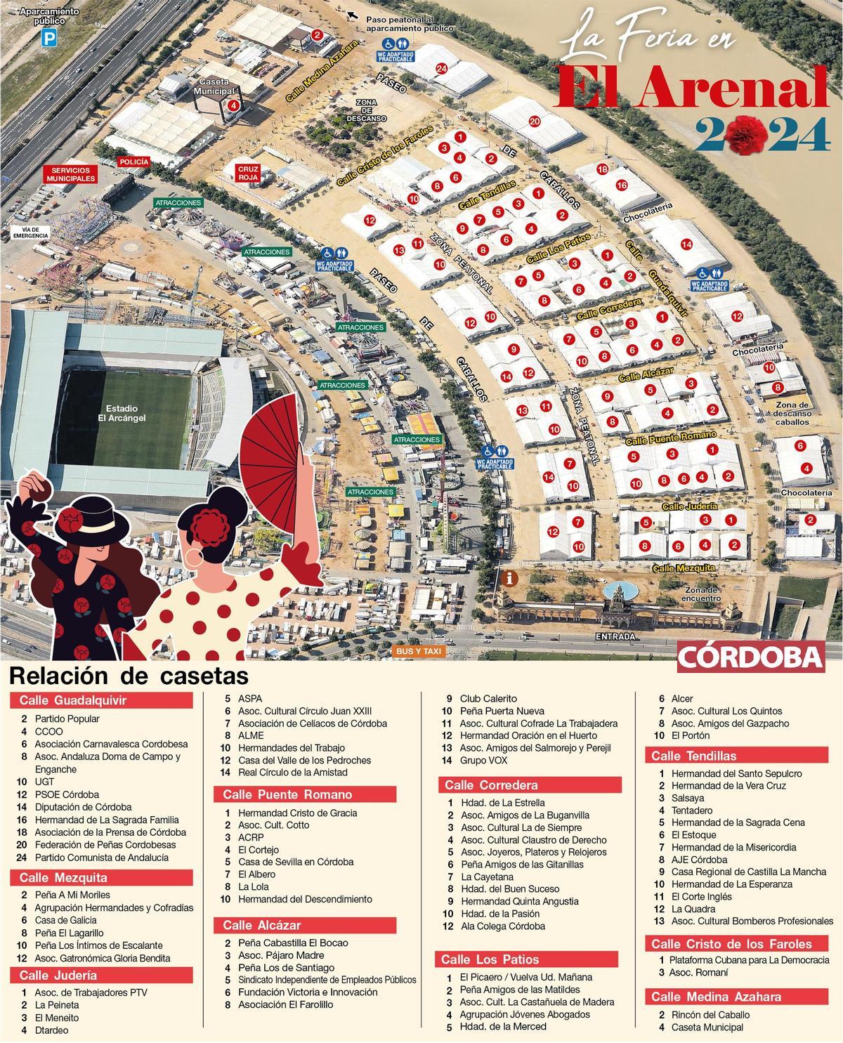 Plano de la Feria de Córdoba.