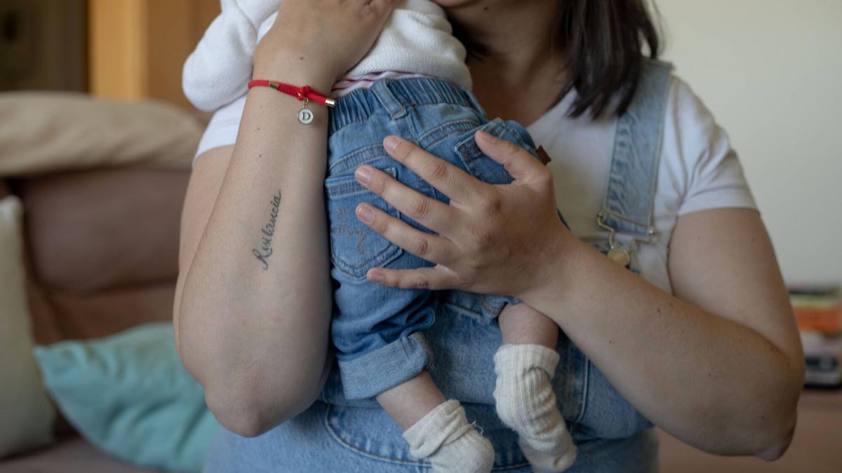 Familia monoparental, en Valencia.