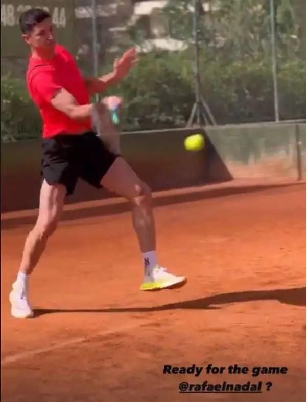 El mensaje en Instagram de Robert Lewandowski a Rafa Nadal.