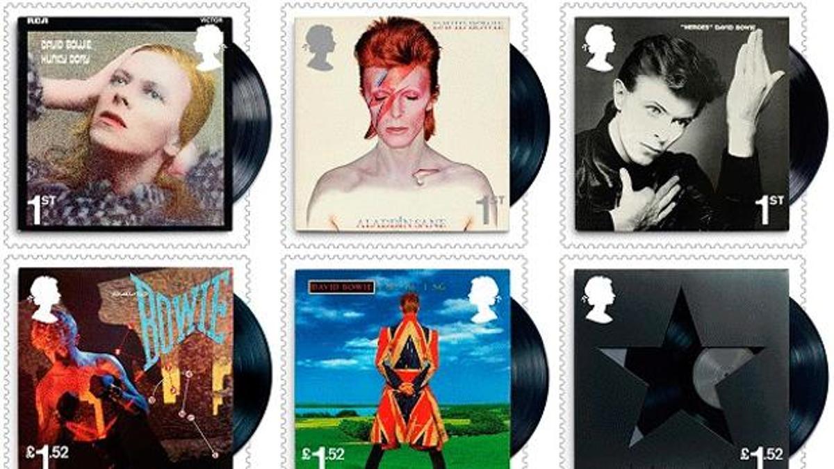 Sellos en homenaje a David Bowie.