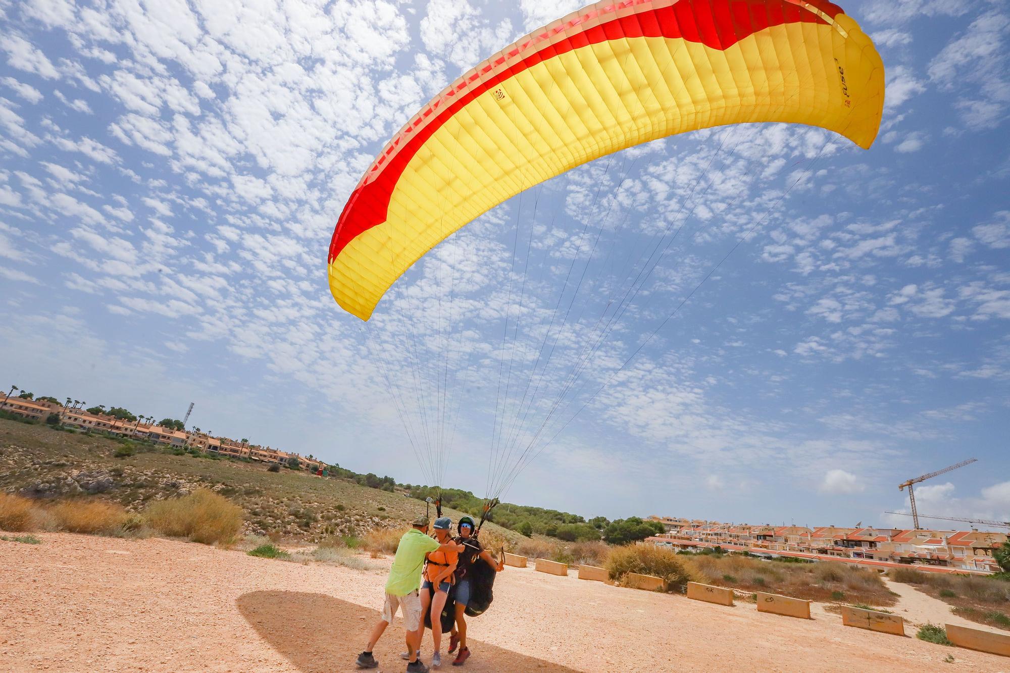 Lanzamiento en parapente en Santa Pola