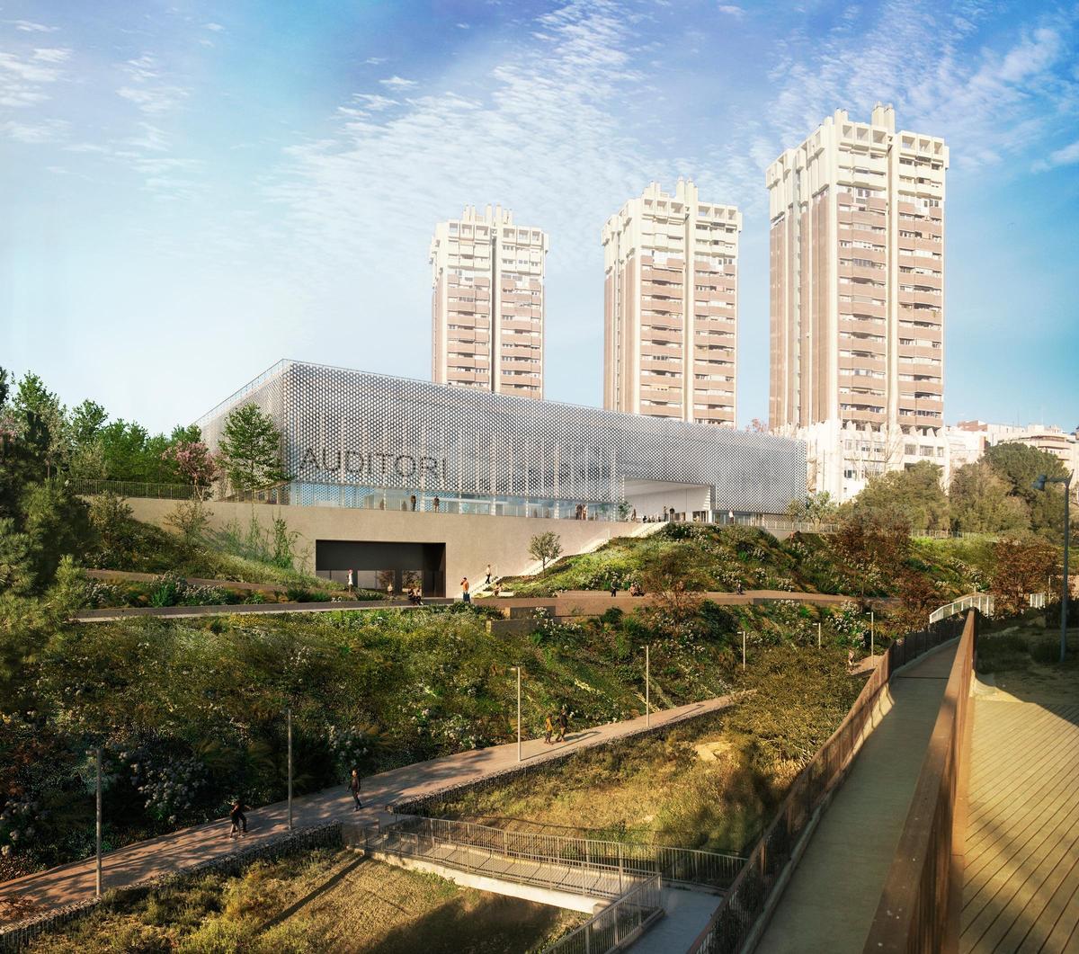 Imagen digital de cómo será el nuevo auditorio de Esplugues