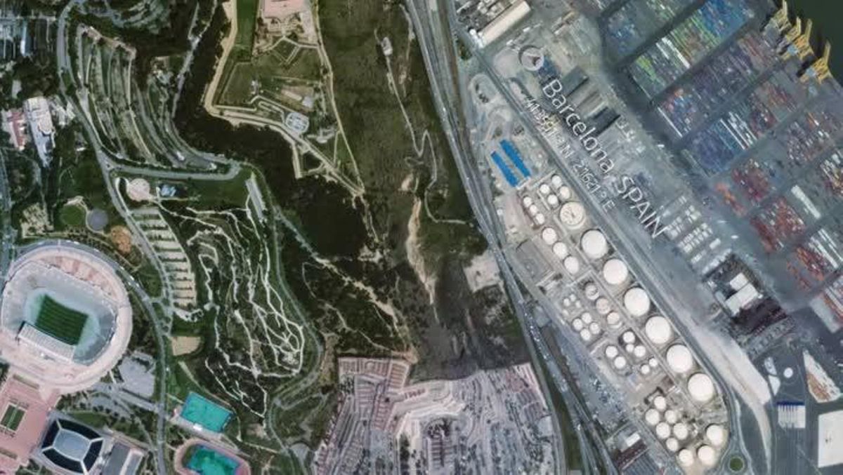 Vídeo de l’activitat a Montjuïc captada des de l’Estació Espacial Internacional.