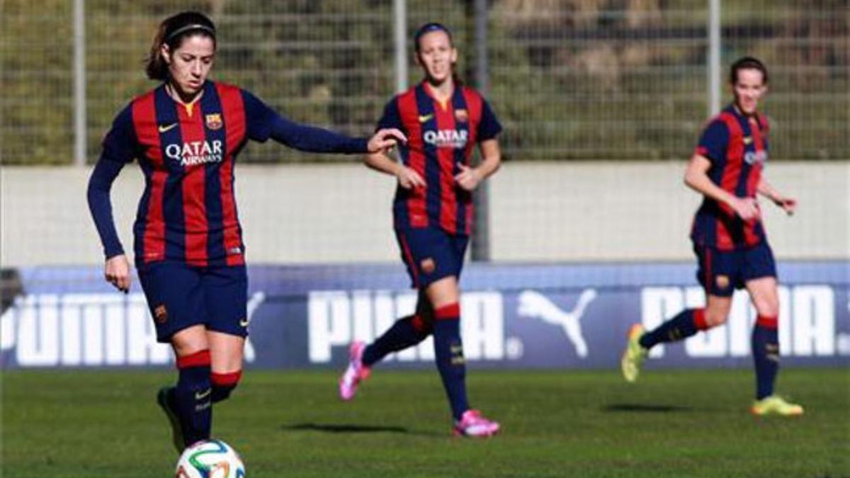 Vicky Losada, en acción con el Barça