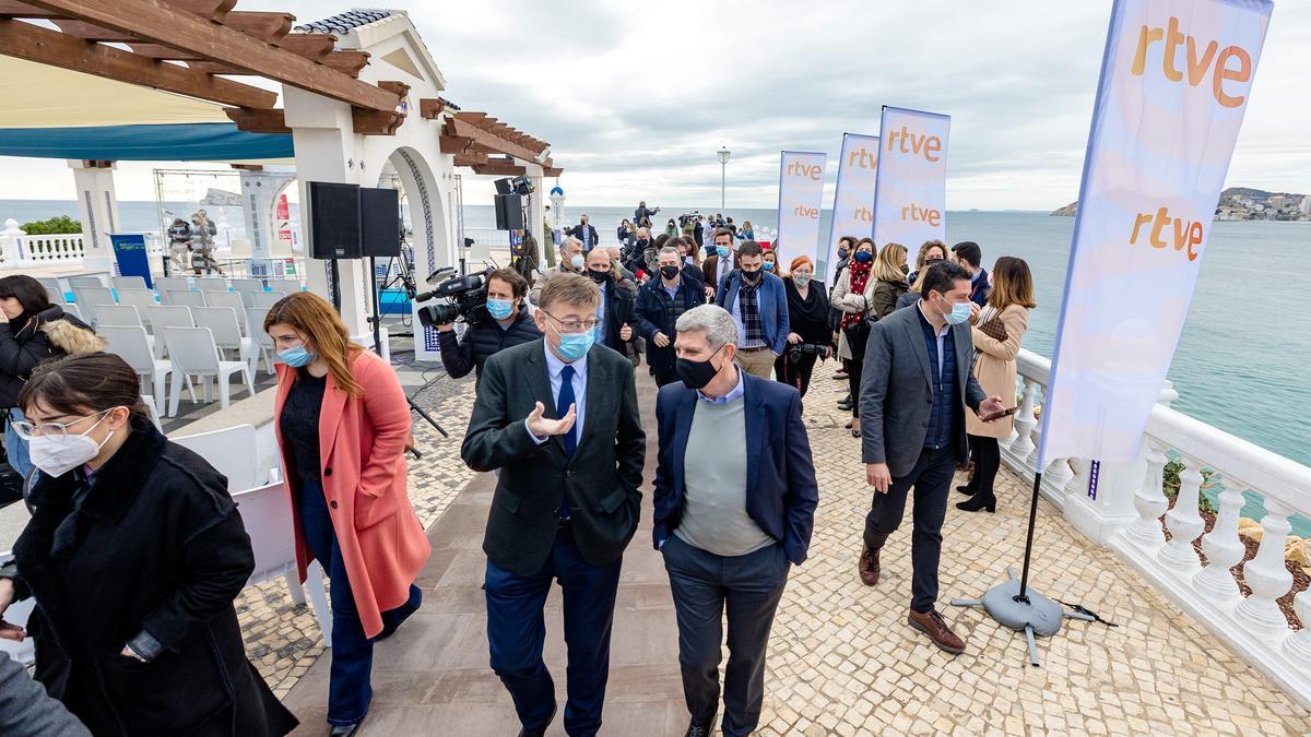 Benidorm Fest: RTVE, Generalitat Valenciana y el Ayuntamiento de Benidorm firman los convenios para celebrar el evento