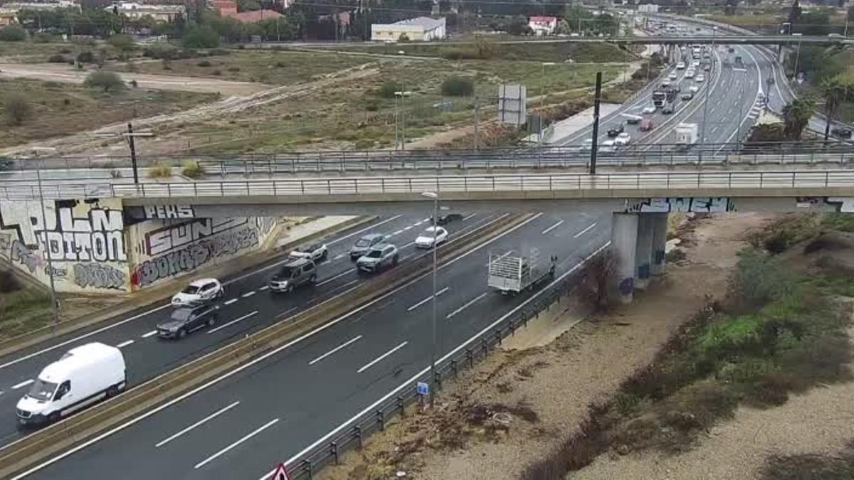 Zona de la A-7 donde ha ocurrido el accidente