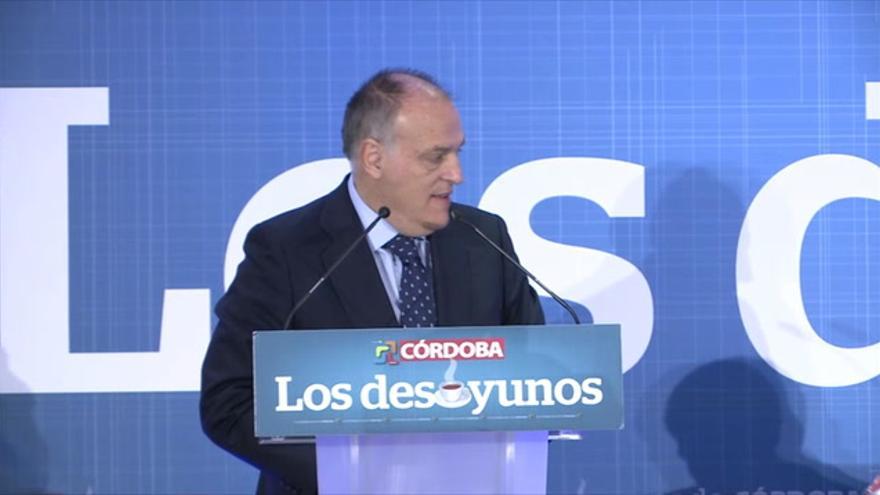 El presidente de LaLiga, Javier Tebas, en 'Los desayunos de Diario CÓRDOBA'