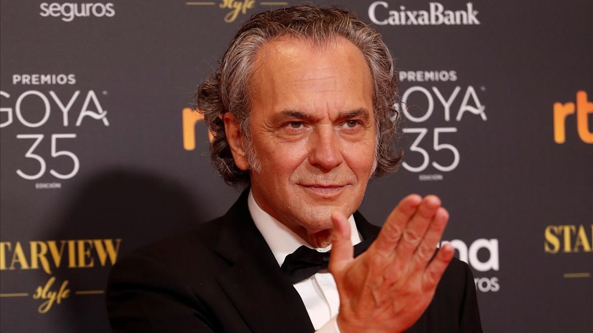 GRAF9683  MALAGA  06 03 2021 - El actor Jose Coronado a su llegada hoy Sabado a la gala de la 35 edicion de los Premios Goya que se celebra en el Teatro del Soho CaixaBank de Malaga  EFE Jorge Zapata