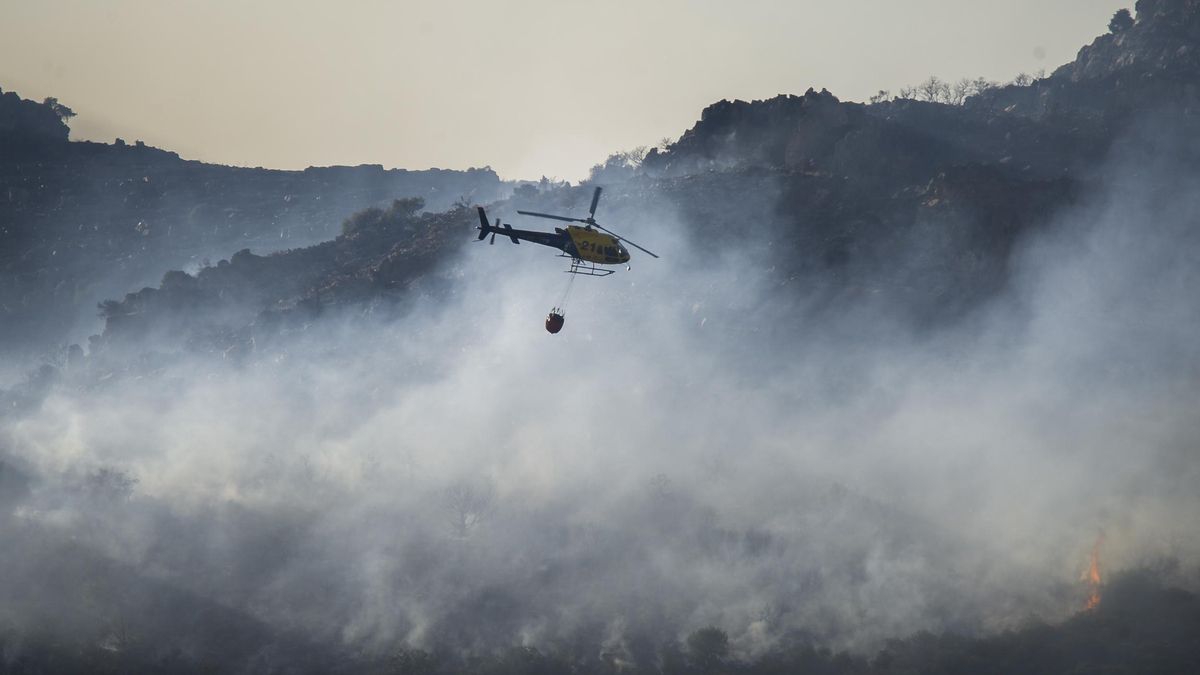 Incendio declarado en la Sierra de Malagón.