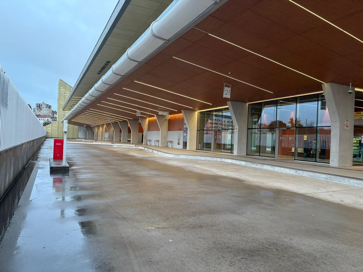 La estación de autobuses esta mañana en Santiago