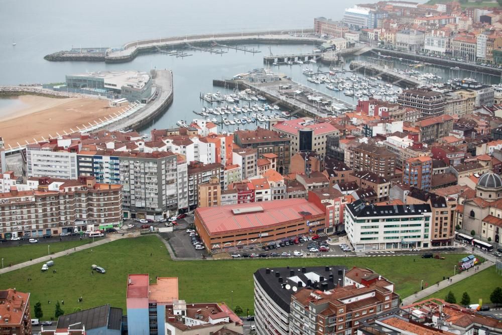 Gijón desde un dirigible