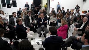 Madrid. 18.02.2026. Diálogos (im)posibles. Yolanda Díaz y Sacha Michaud, Glovo. El Periódico y beBarblet.