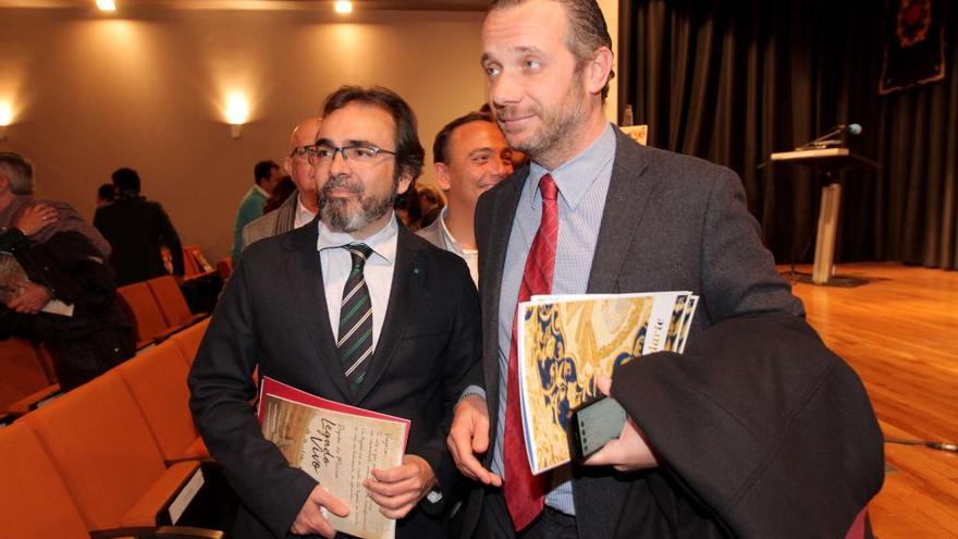 Joaquín Segado (d) asistía a la entrega de los premios LídeR. es., junto a Pedro Rivera (i).