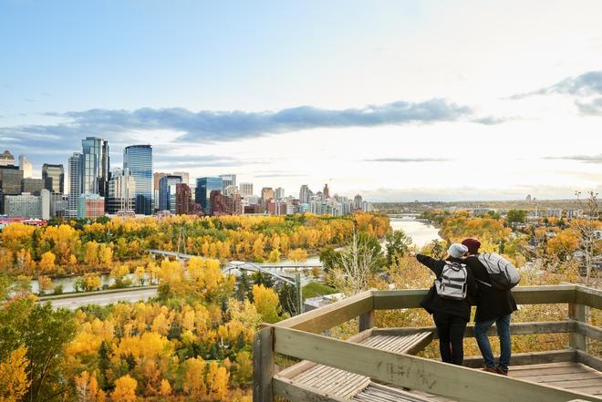 Calgary se viste, año tras año, con los colores ocre del otoño.