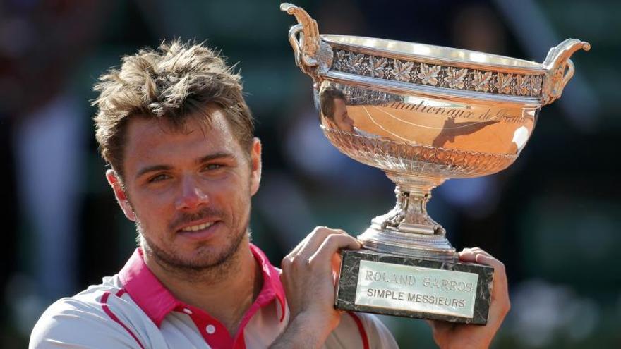 Wawrinka, tras conquistar Roland Garros en 2015.