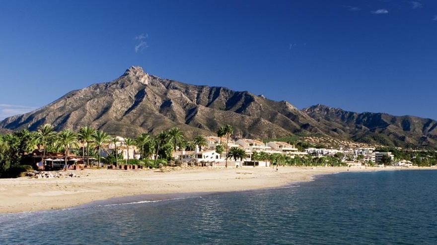 Imagen de la playa del Ancón, en Marbella.