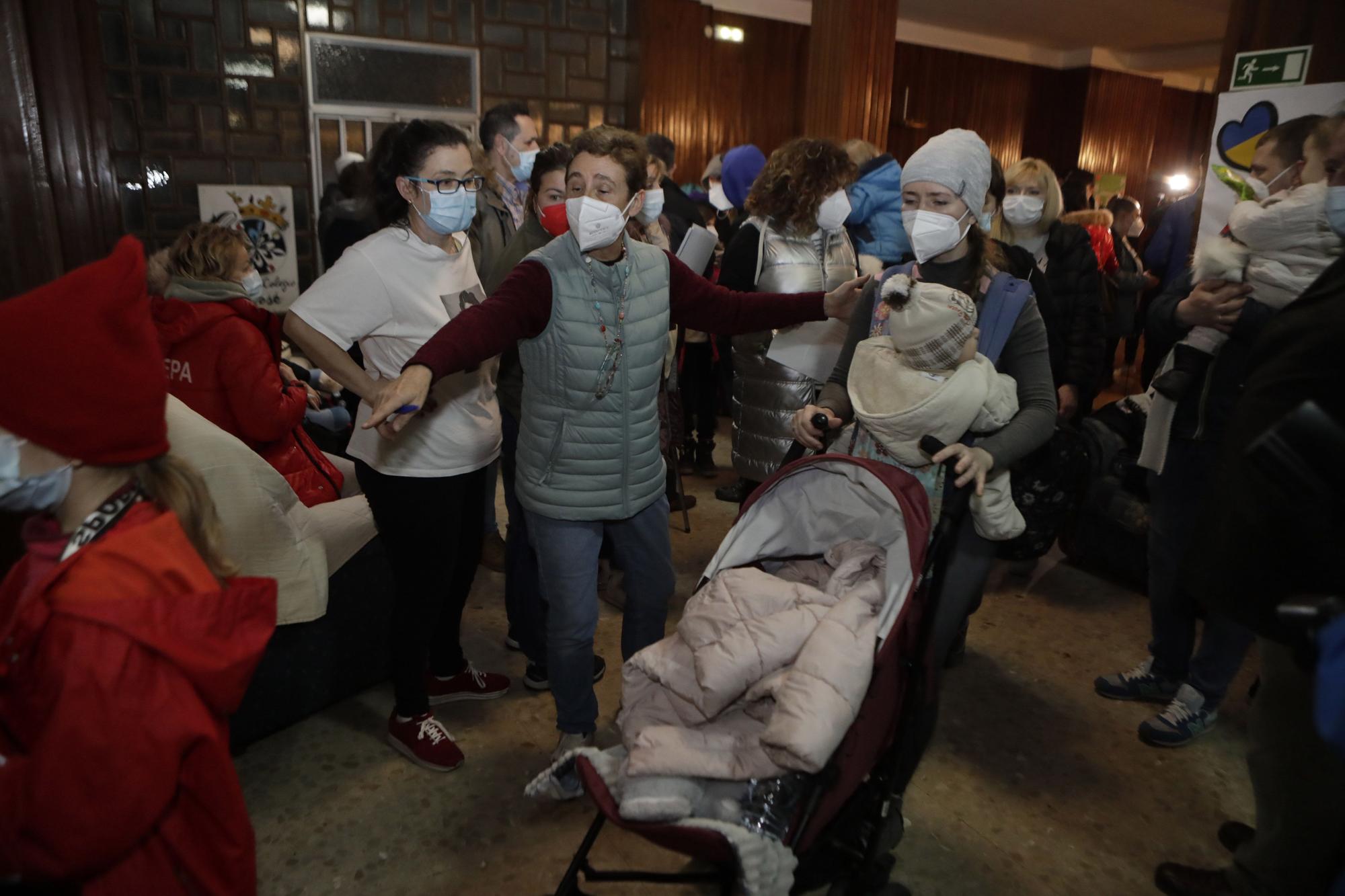 La llegada de los refugiados ucranianos al colegio San José de Sotrondio