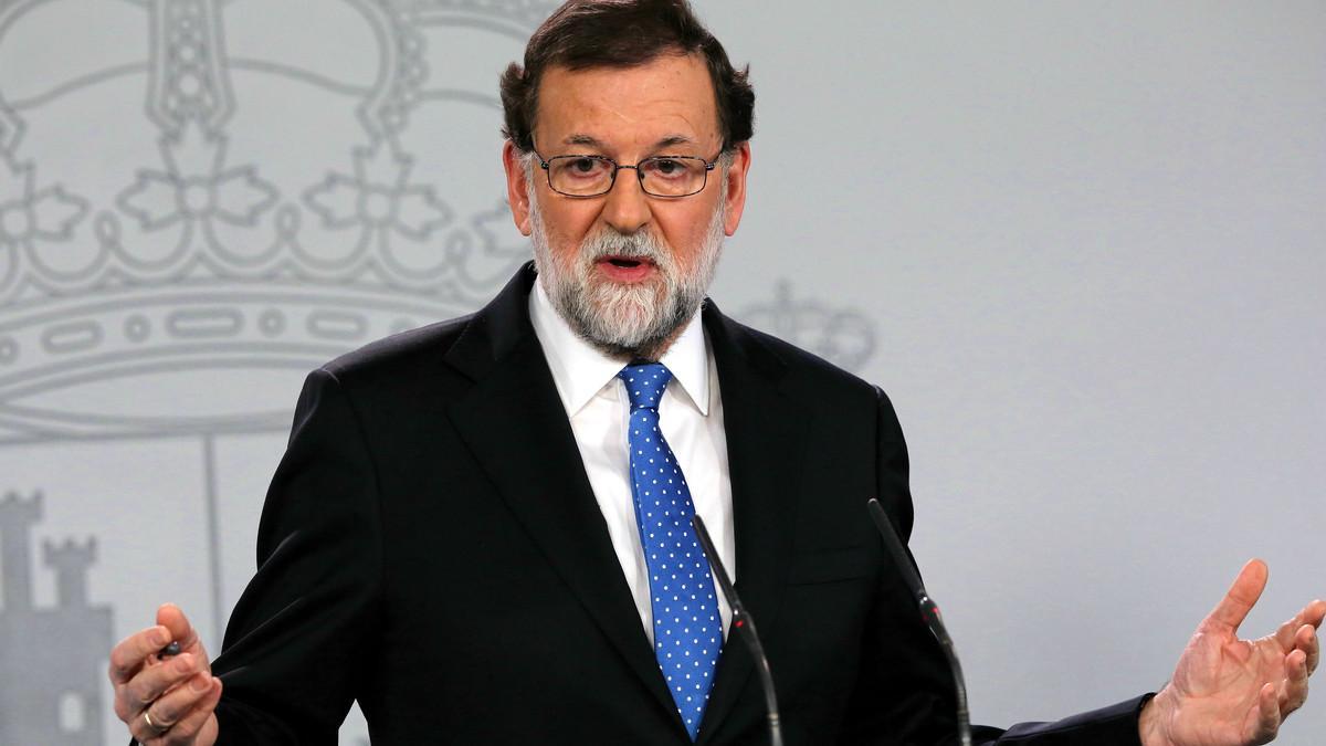 El presidente Rajoy, durante la comparecencia para valorar los resultados del 21-D.