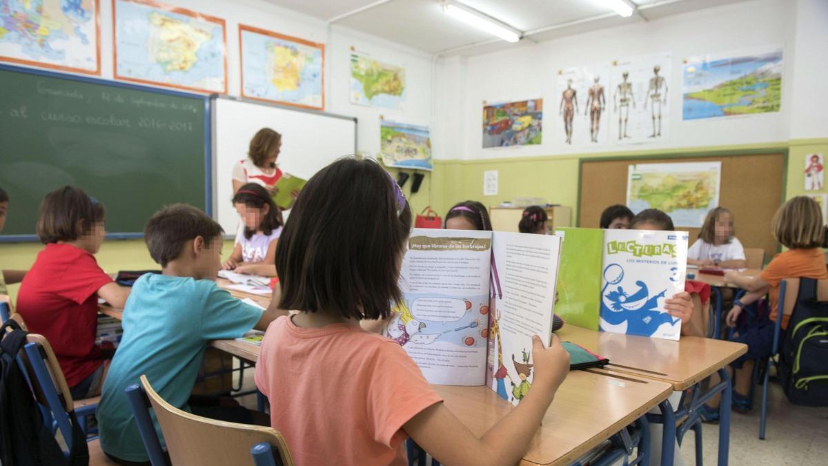 Varios alumnos en una clase de Primaria, en una imagen de archivo.